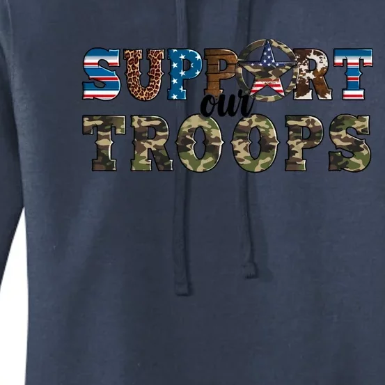 Armed Forces Day Support Our Troops Army Veteran Day Cute Gift Women's Pullover Hoodie