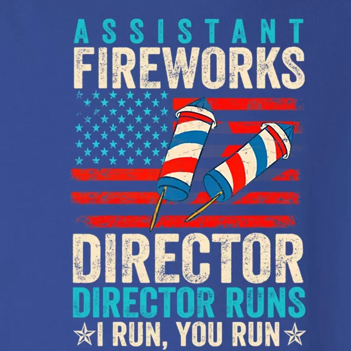 Assistant Fireworks Director If I Run You Run 4th Of July Cool Gift Toddler Long Sleeve Shirt