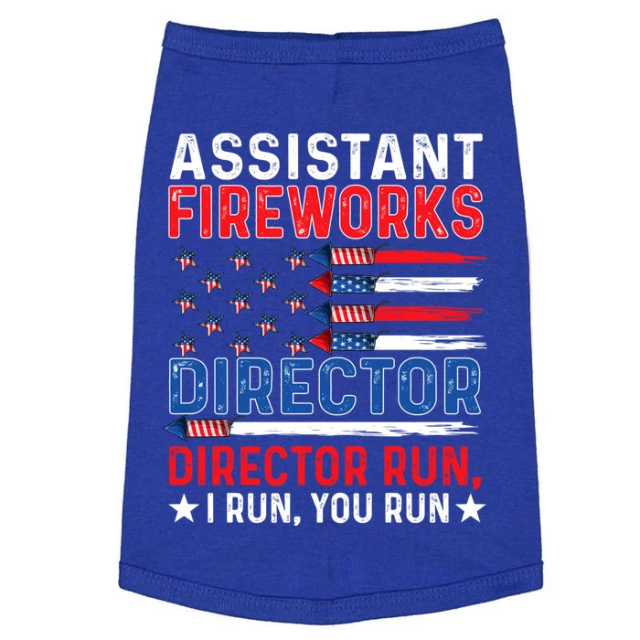 Assistant Fireworks Director Usa Independence Day July 4th Meaningful Gift Doggie Tank