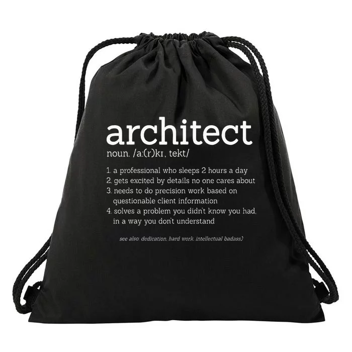 Architect Funny Definition Architecture Engineering Drawstring Bag