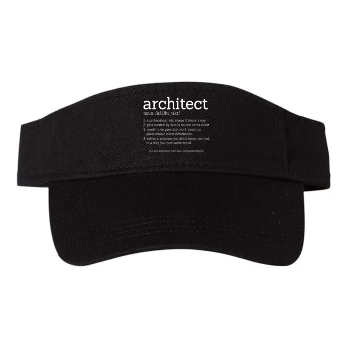 Architect Funny Definition Architecture Engineering Valucap Bio-Washed Visor