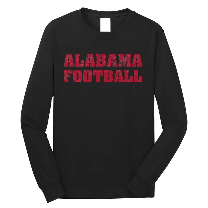 Alabama Football Distressed Vintage Long Sleeve Shirt