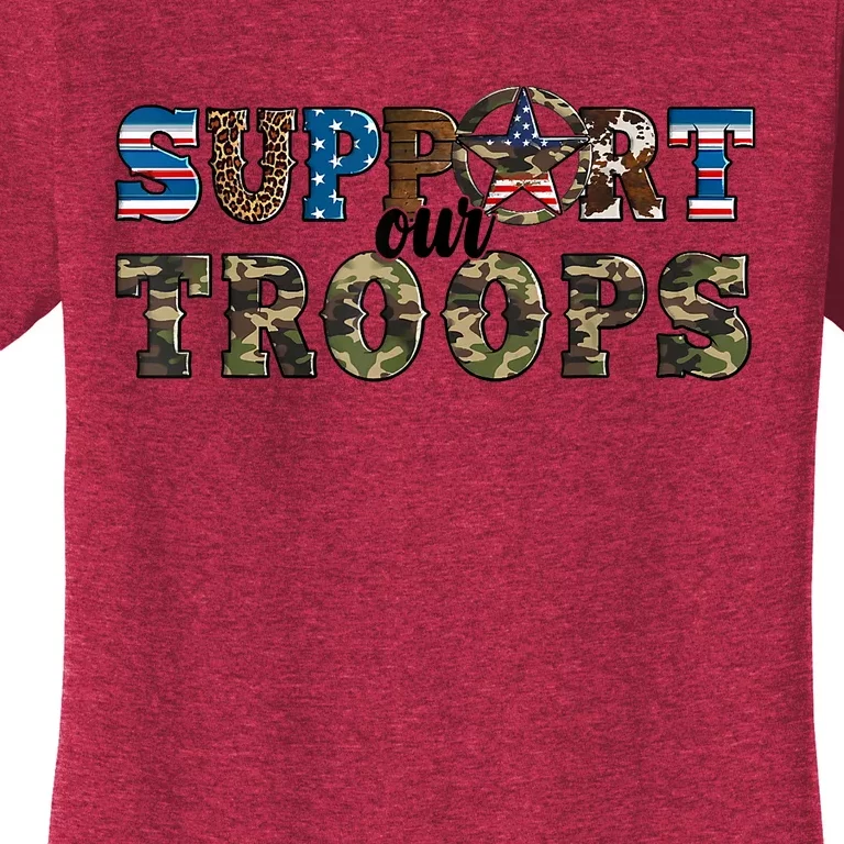 Armed Forces Day Support Our Troops Army Veteran Day Women's T-Shirt