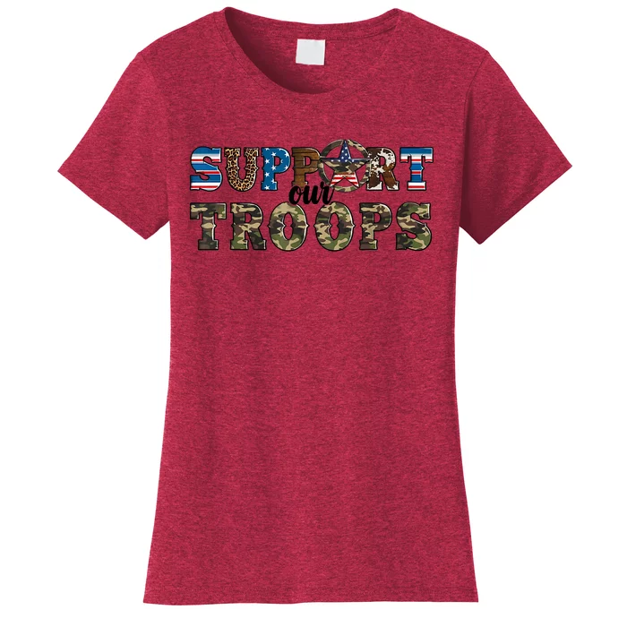 Armed Forces Day Support Our Troops Army Veteran Day Women's T-Shirt