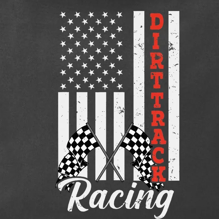 American Flag Dirt Track Racing Car Bike Driver Racer Zip Tote Bag