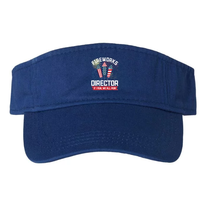 American Fireworks Director 4th Of July Pyrotechnics Cute Gift Valucap Bio-Washed Visor