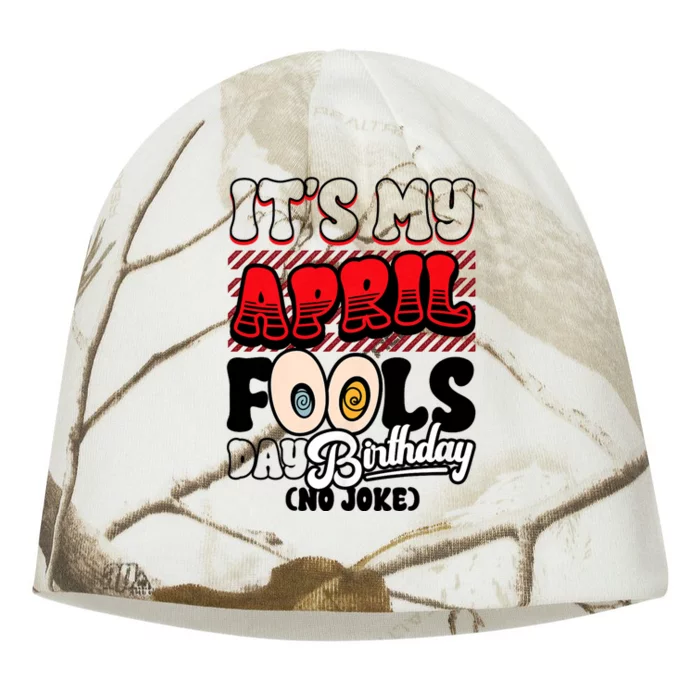 April Fools Day Birthday Funny Born In April 1st Kati - Camo Knit Beanie