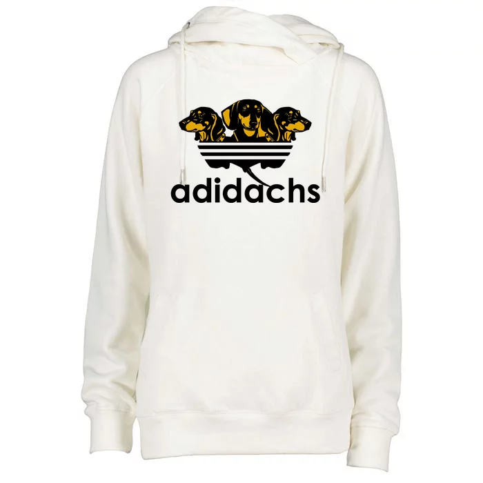 Adidachs Funny Daschund Dog Womens Funnel Neck Pullover Hood