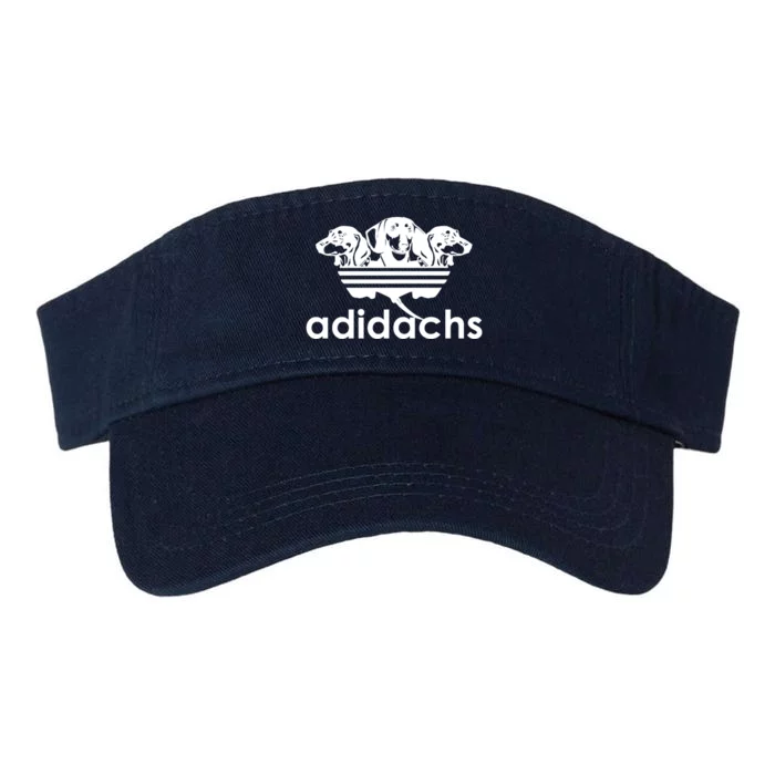 Adidachs Funny Daschund Dog Valucap Bio-Washed Visor