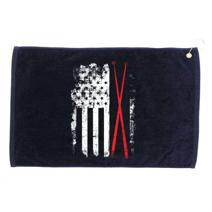 American Flag Drumsticks USA Drummers Vintage Drum Sticks Grommeted Golf Towel