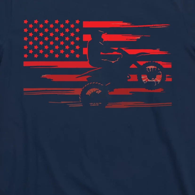 American Flag Dirt Bike Apparel Dirt Bike Motocross T-Shirt