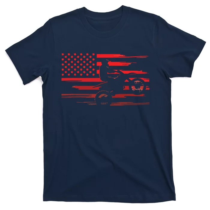 American Flag Dirt Bike Apparel Dirt Bike Motocross T-Shirt