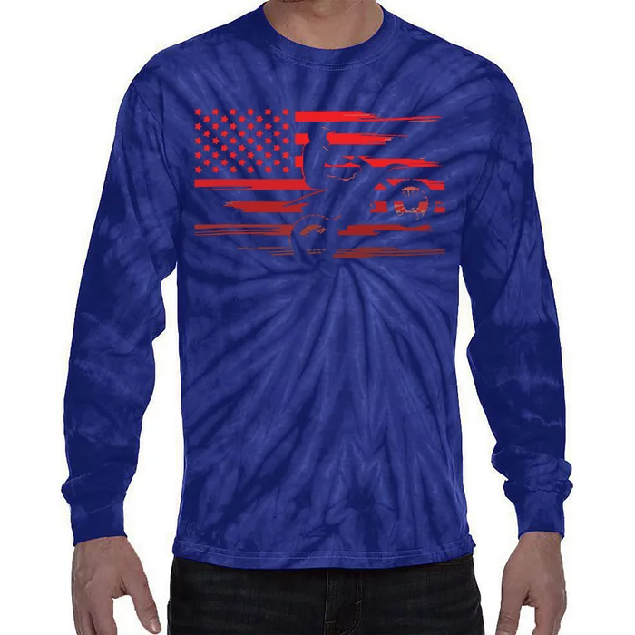 American Flag Dirt Bike Apparel Dirt Bike Motocross Tie-Dye Long Sleeve Shirt