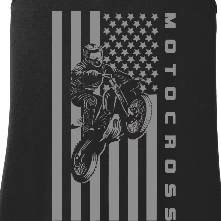 American Flag Dirt Bike Motocross Motocross Ladies Essential Tank