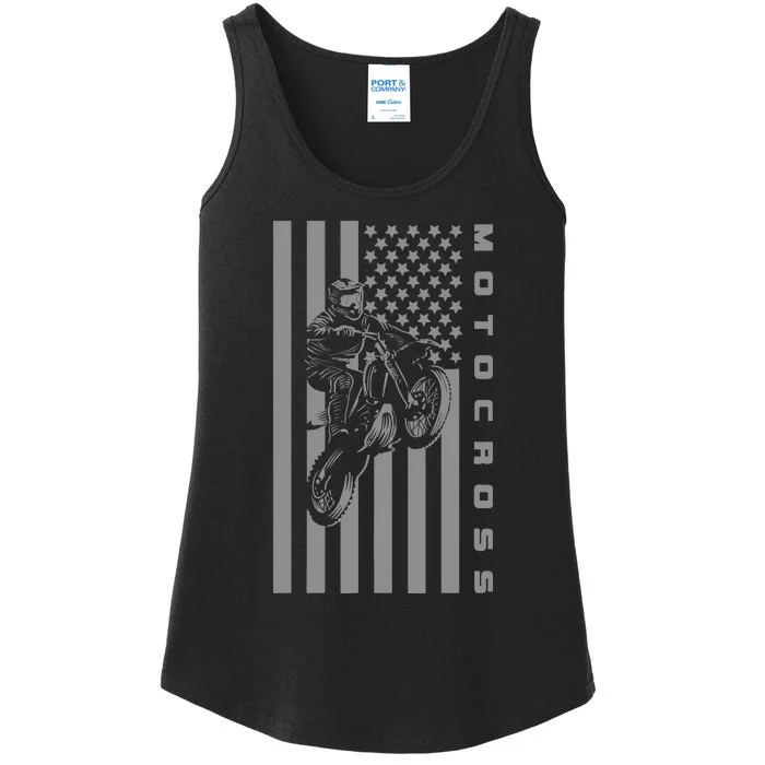 American Flag Dirt Bike Motocross Motocross Ladies Essential Tank