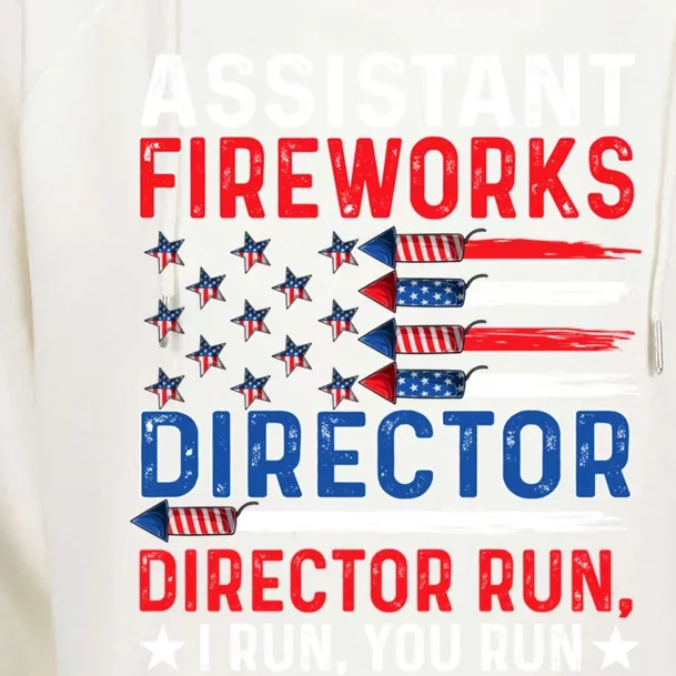 Assistant Fireworks Director Usa Independence Day July 4th Gift Womens Funnel Neck Pullover Hood