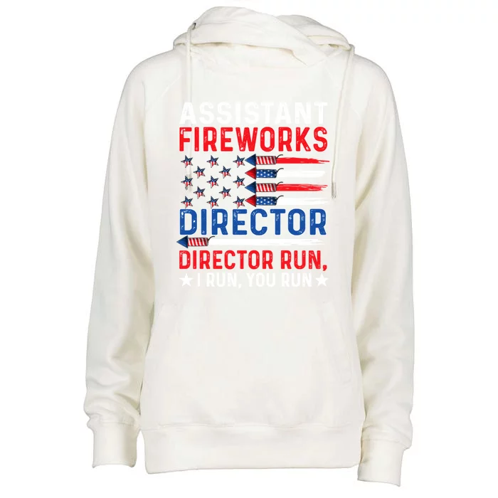 Assistant Fireworks Director Usa Independence Day July 4th Gift Womens Funnel Neck Pullover Hood