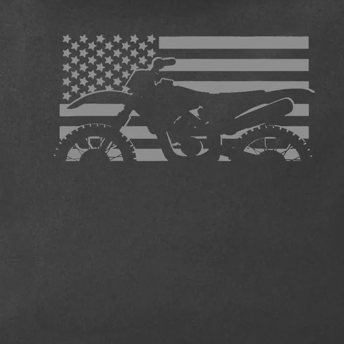 American Flag Dirt Bike Motocross Motocross Zip Tote Bag