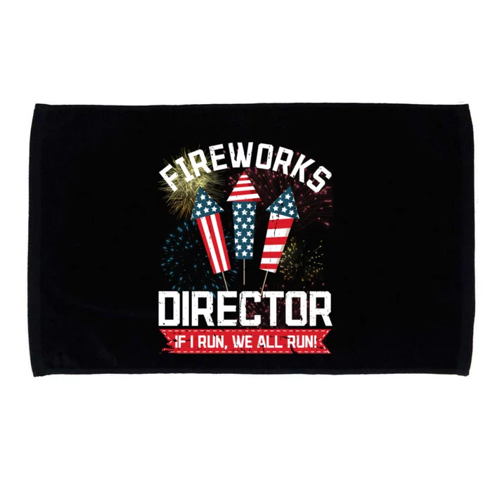 American Fireworks Director 4th Of July Pyrotechnics Cool Gift Microfiber Hand Towel