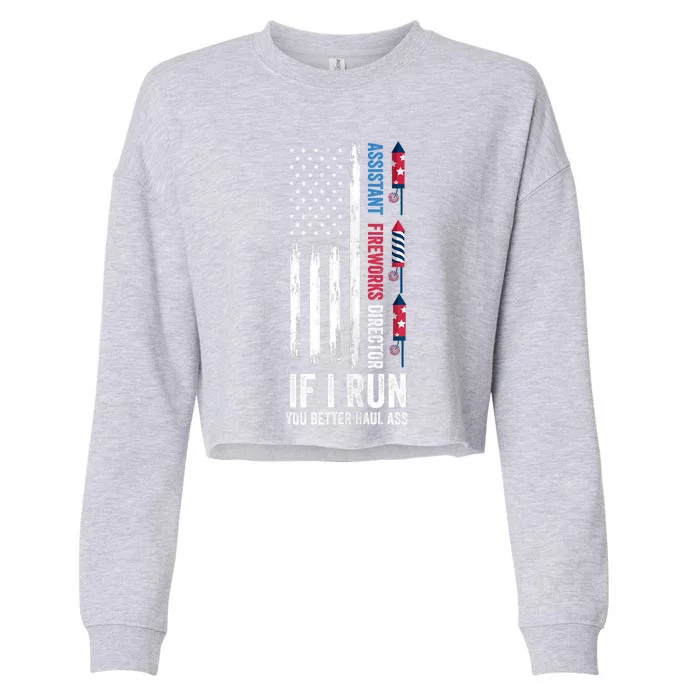 Assistant Fireworks Director 4th Of July Cropped Pullover Crew