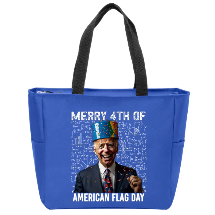 American Flag Day 4th Of July Funny Joe Biden Memorial Meaningful Gift Zip Tote Bag