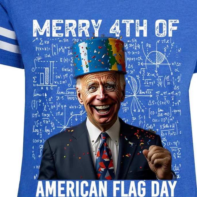 American Flag Day 4th Of July Funny Joe Biden Memorial Meaningful Gift Enza Ladies Jersey Football T-Shirt