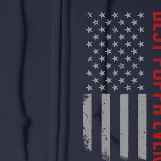 American Flag Dad Gift For Fathers day Best Poppa Ever Full Zip Hoodie