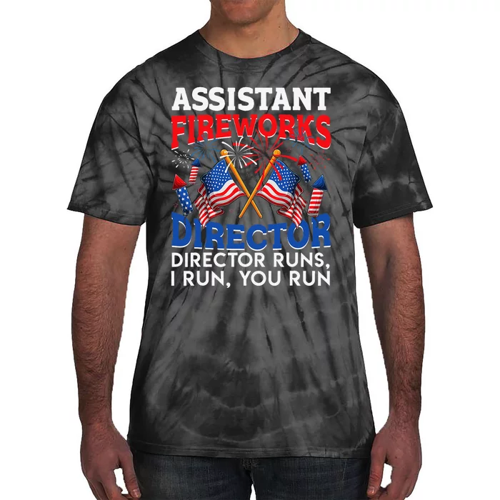 Assistant Fireworks Director USA Independence Day July 4th Tie-Dye T-Shirt