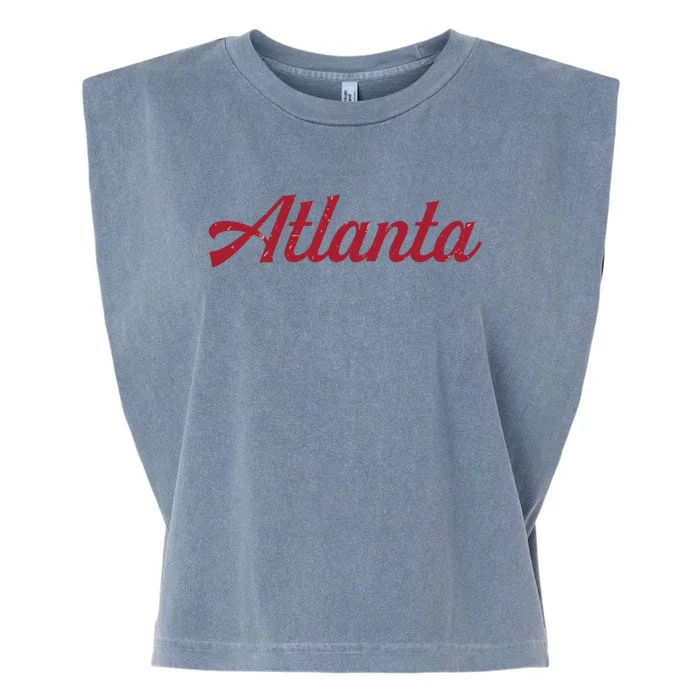 Atlanta Football Distressed Garment-Dyed Women's Muscle Tee