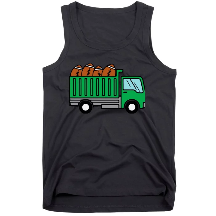 American Football Dump Truck Cute Sports Boys Toddlers Tank Top