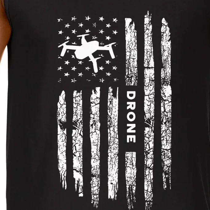 American Flag Drone Clothing Drone Pilot Vintage Drone Comfort Colors® Tank Top