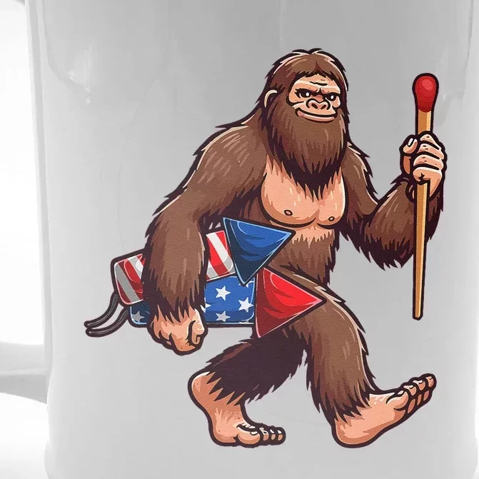 Assistant Fireworks Director 4th July Party Bigfoot Funny Front & Back Beer Stein