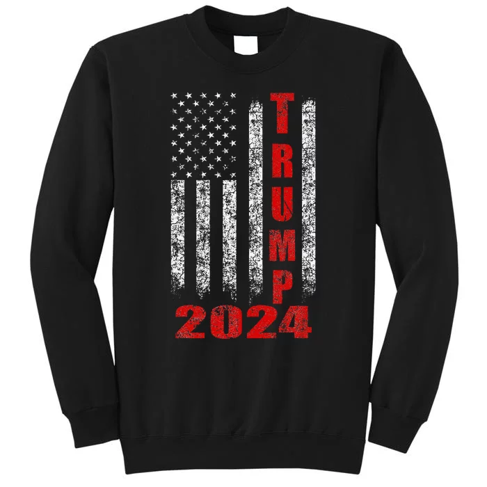 American Flag Design Trump 2024 Sweatshirt