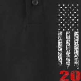 American Flag Design Trump 2024 Dry Zone Grid Performance Polo