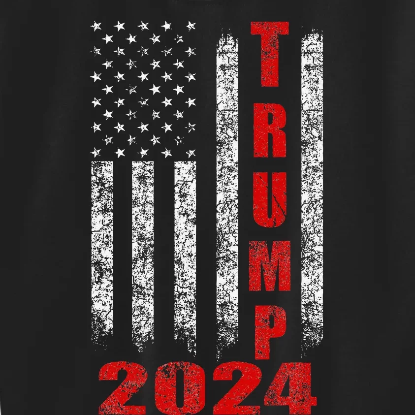 American Flag Design Trump 2024 Kids Sweatshirt