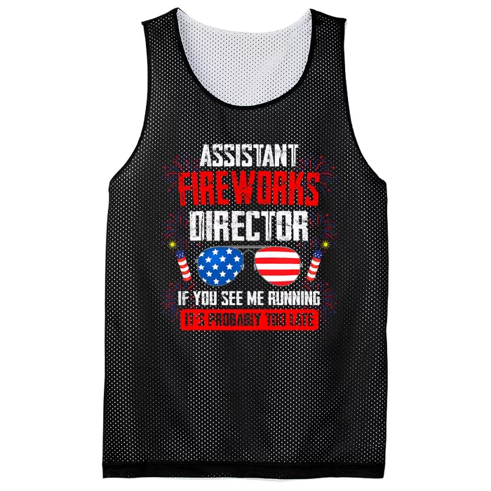 Assistant Fireworks Director If You See Assistant Firework Mesh Reversible Basketball Jersey Tank