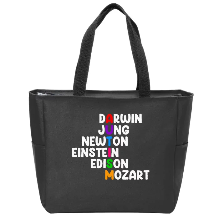 Autism For Darwin Jung Newton Einstein Edison Zip Tote Bag