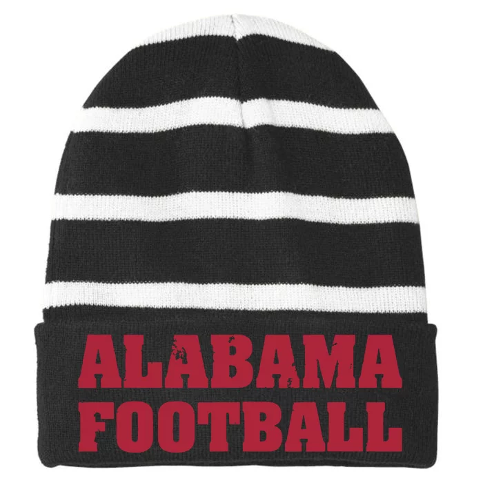 Alabama Football Distressed Vintage Striped Beanie with Solid Band