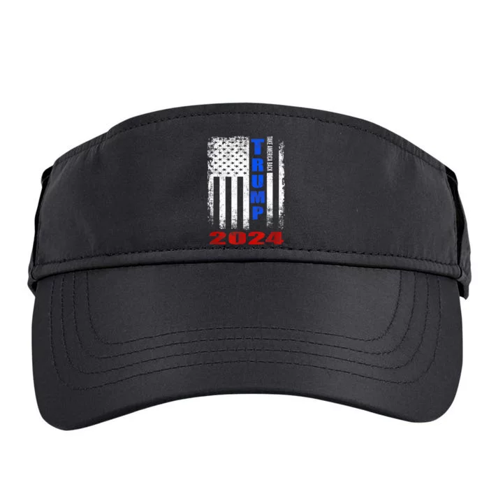 American Flag Design Trump 2024 Adult Drive Performance Visor