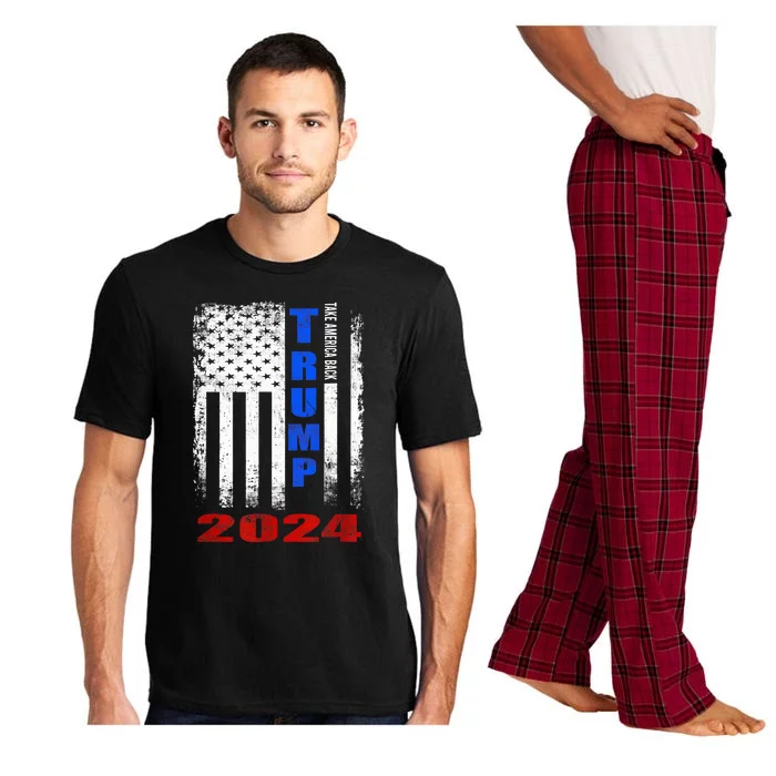 American Flag Design Trump 2024 Pajama Set