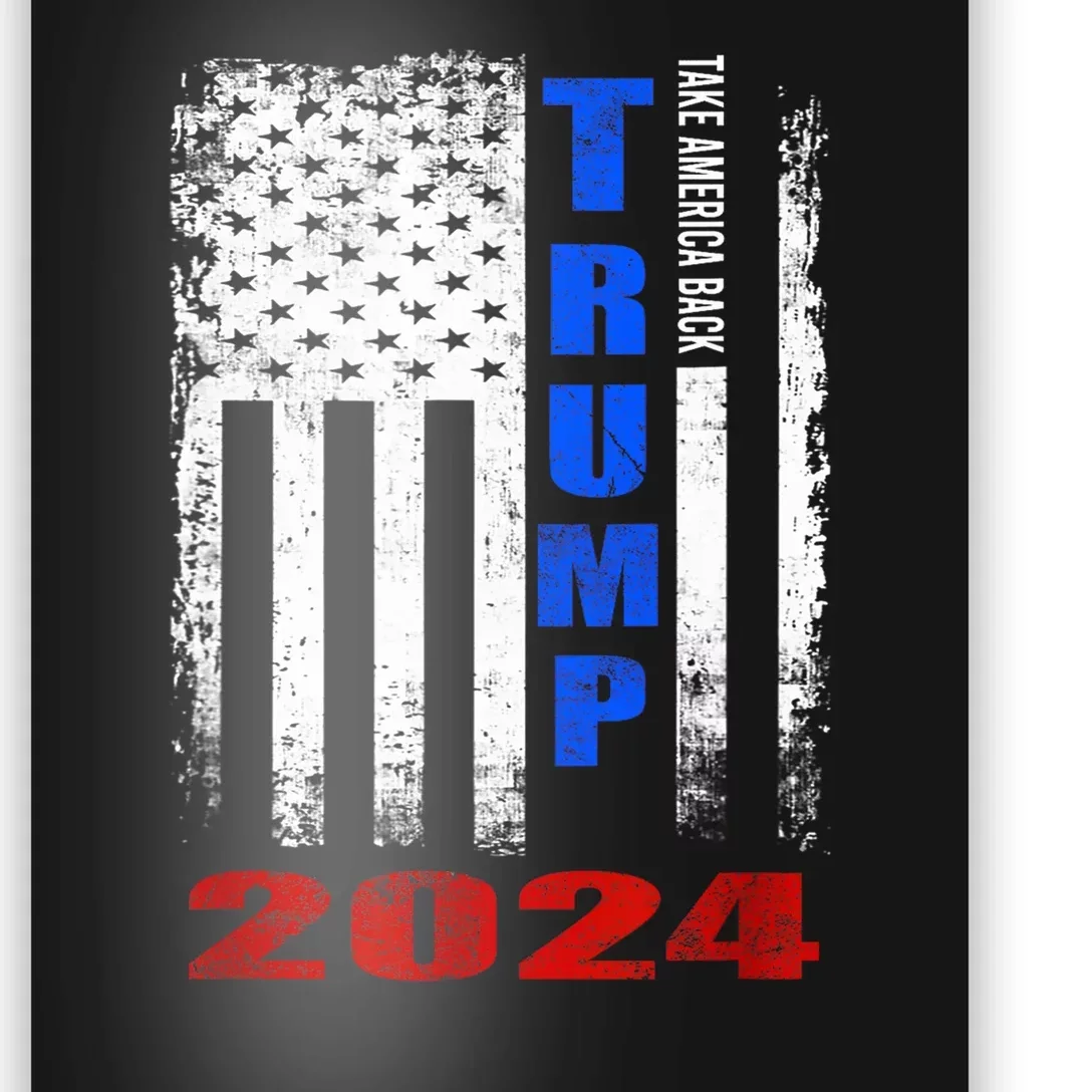 American Flag Design Trump 2024 Poster