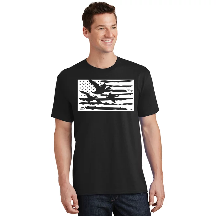 American Flag Duck Hunter T-Shirt