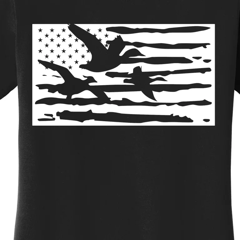 American Flag Duck Hunter Women's T-Shirt