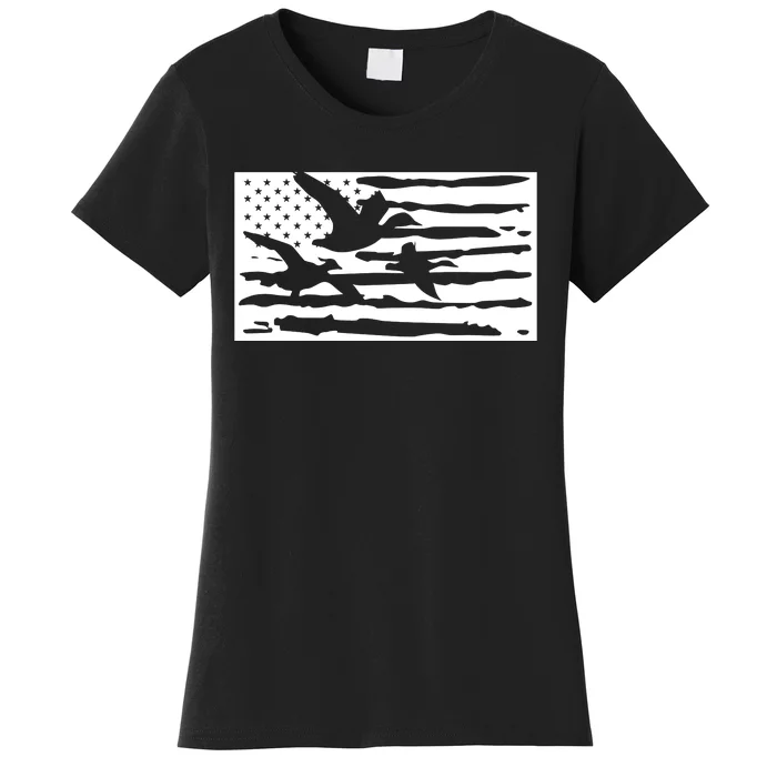 American Flag Duck Hunter Women's T-Shirt