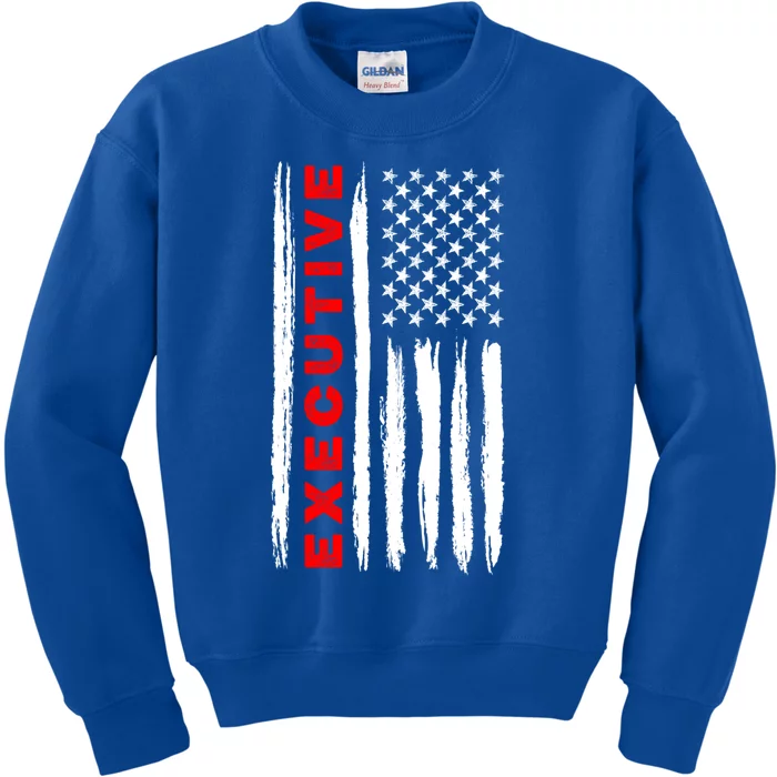 American Flag Executive Us Usa Flag Gift Kids Sweatshirt