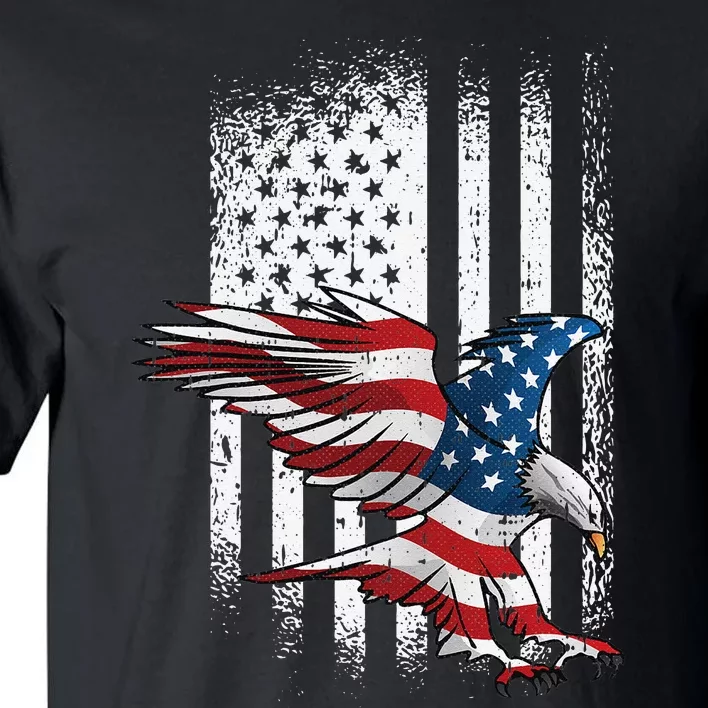 American Flag Eagle 4th Of July Independence Day Patriotic Tall T-Shirt