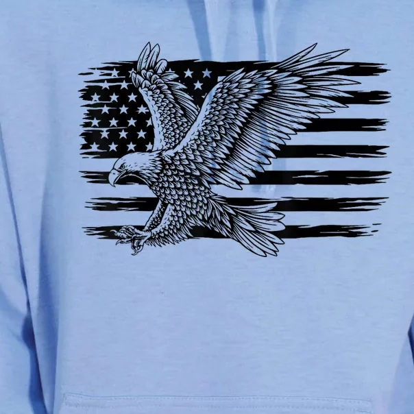 American Flag Eagle 4th Of July Independence Day Patriotic Unisex Surf Hoodie