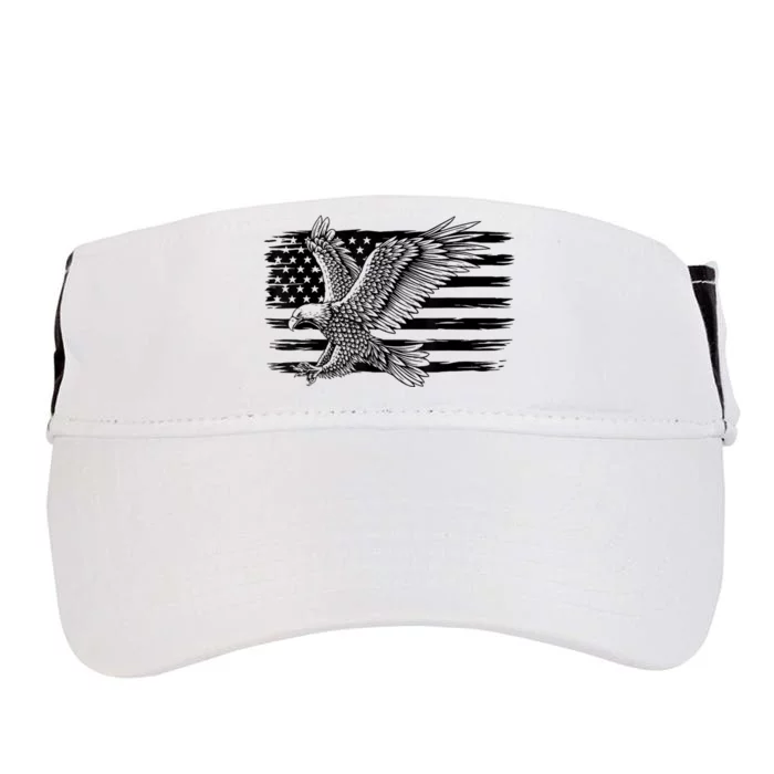 American Flag Eagle 4th Of July Independence Day Patriotic Adult Drive Performance Visor