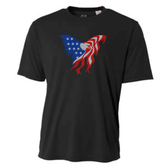 American Flag Eagle. Cooling Performance Crew T-Shirt