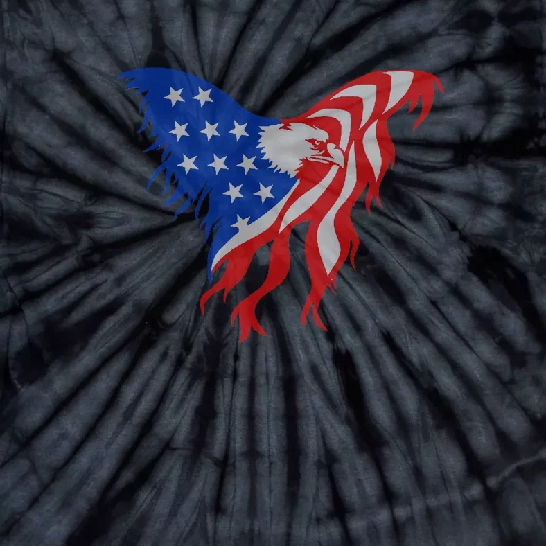 American Flag Eagle. Tie-Dye T-Shirt